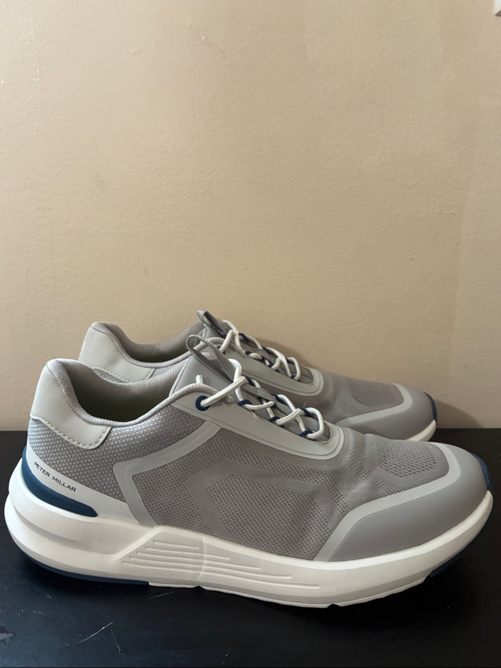 Peter Millar Camberfly Sneakers in the Gale Grey size 9 Mens